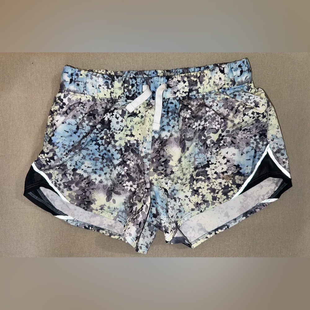 Abercrombie Kids Floral Print Shorts - Blue, Black, White